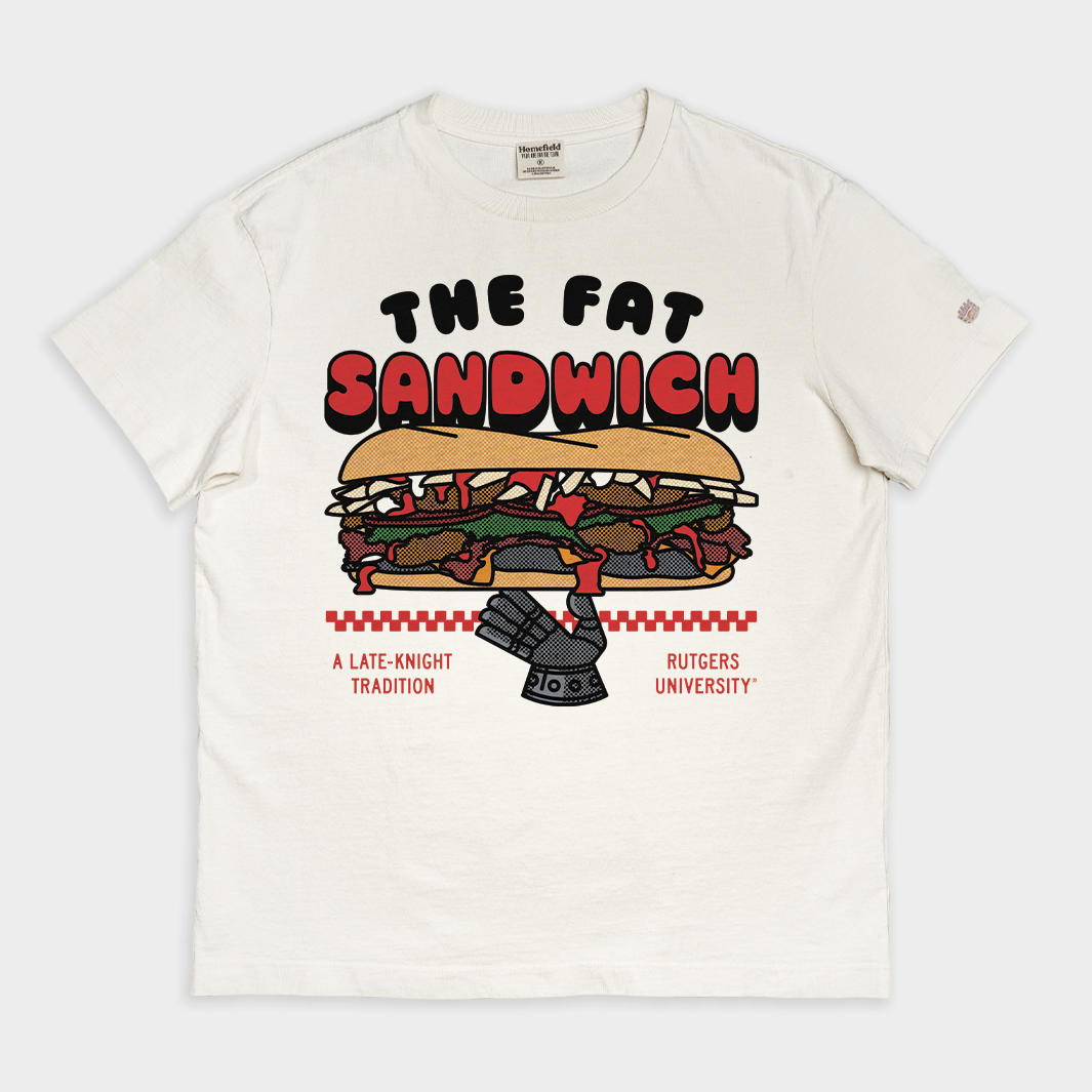 Rutgers Fat Sandwich Vintage Heavyweight Tee Style001
