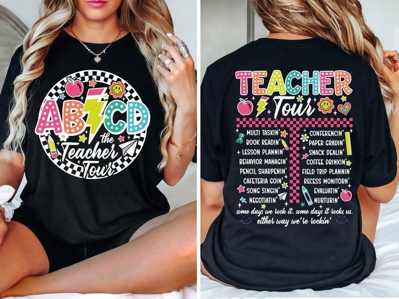 Retro Teacher Tour Shirt, ABCD Teacher Shirt, Back To School Shirt, Teacher Gift, First Day of School Shirt, Elementary T-shirt, sweater and Hoodie