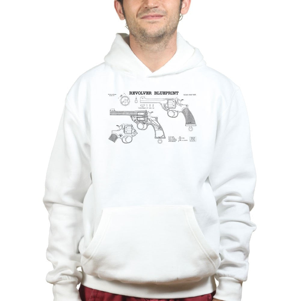 Vintage Revolver Blueprints Hoodie Style001