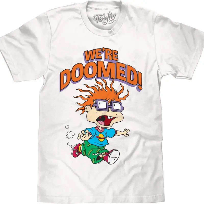 Rugrats Chuckie We're Doomed T-Shirt - White