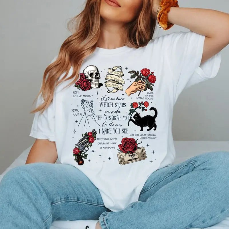 Run Little Mouse Unisex T-Shirt, Haunting Adeline Sweatshirt, Dark Romance Book Merch, Spicy Book Shirt, Smut Reader Gift, Cat and Mouse Sweater