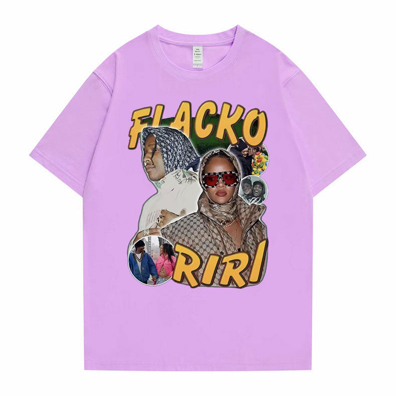 Asap Rocky Fiacko Riri Graphic Print T shirt Vintage Unisex