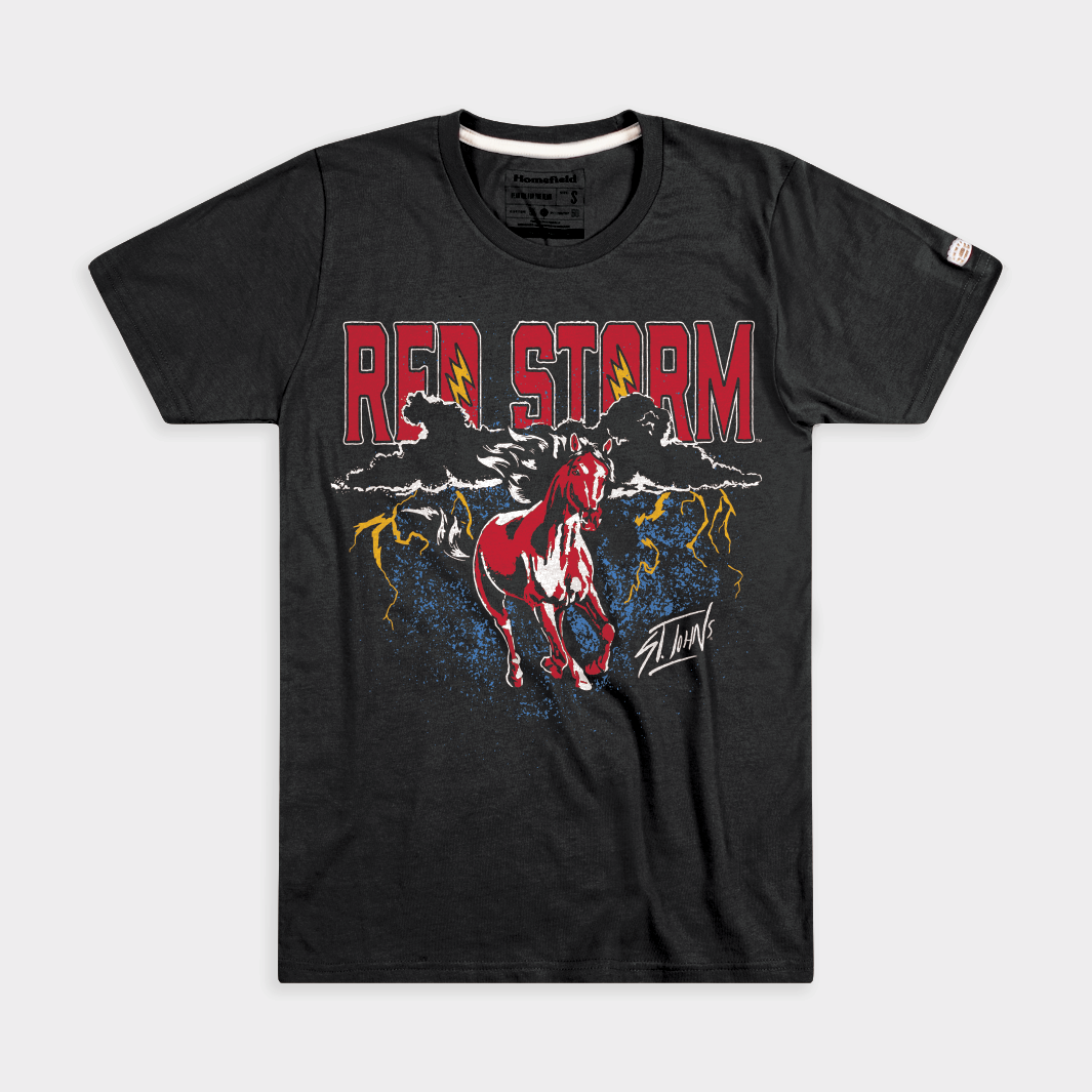 St. John's Red Storm Vintage-Inspired Thunder Tee Style001