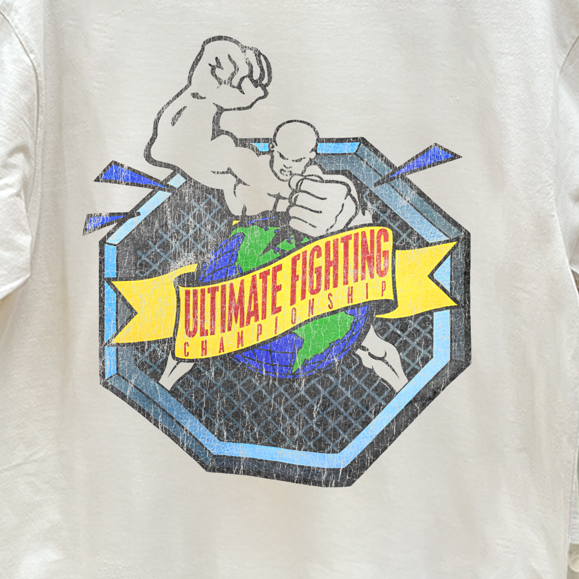 OG UFC PROMO VINTAGE WHITE T-SHIRT