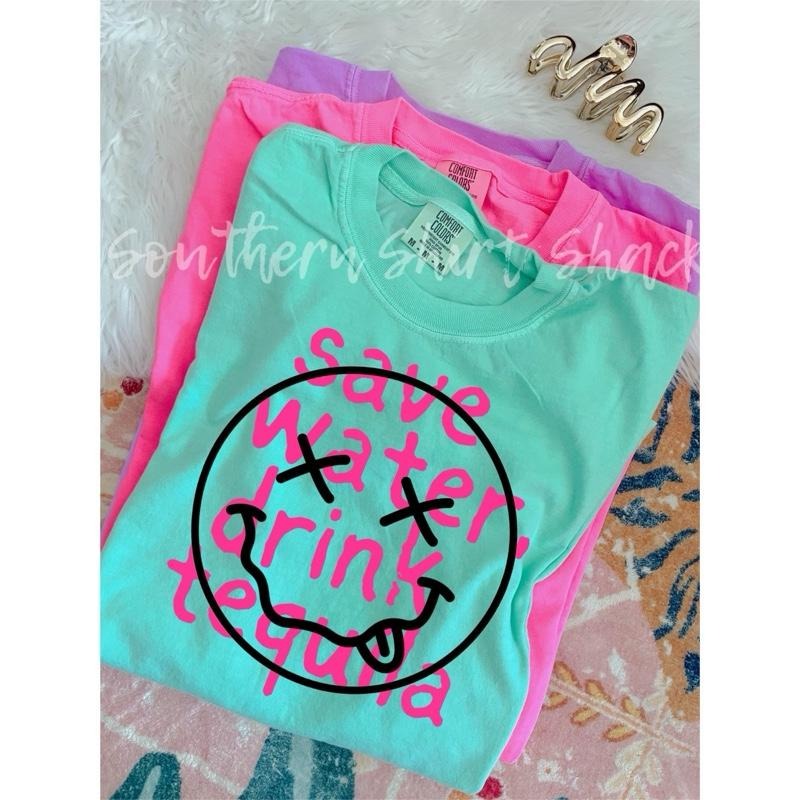 Save water drink tequila T shirt | island reef comfort colors t shirt