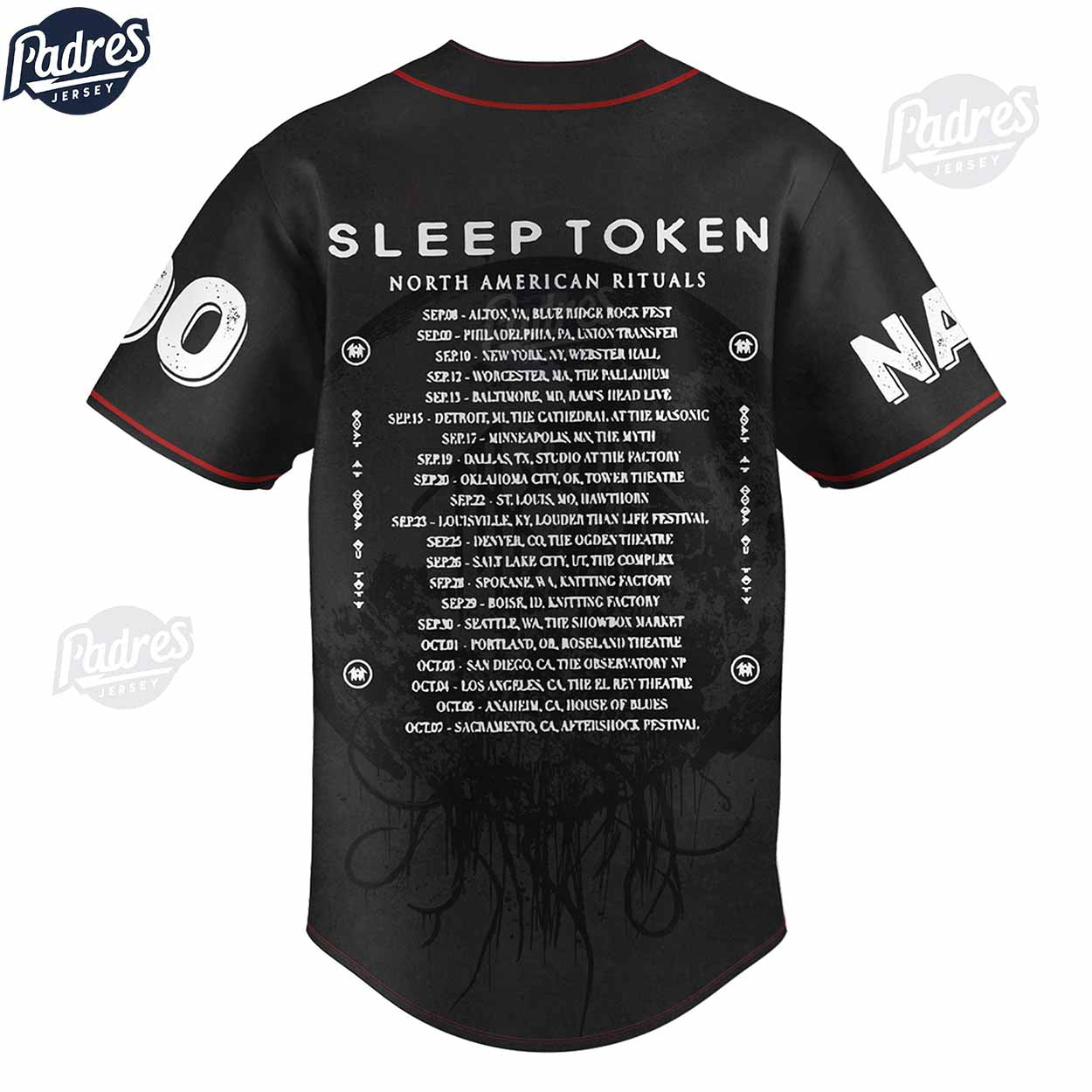 Sleep Token North America Tour Custom Baseball Jersey - Padres Jersey Oasis: Elevate Your Baseball Style Game