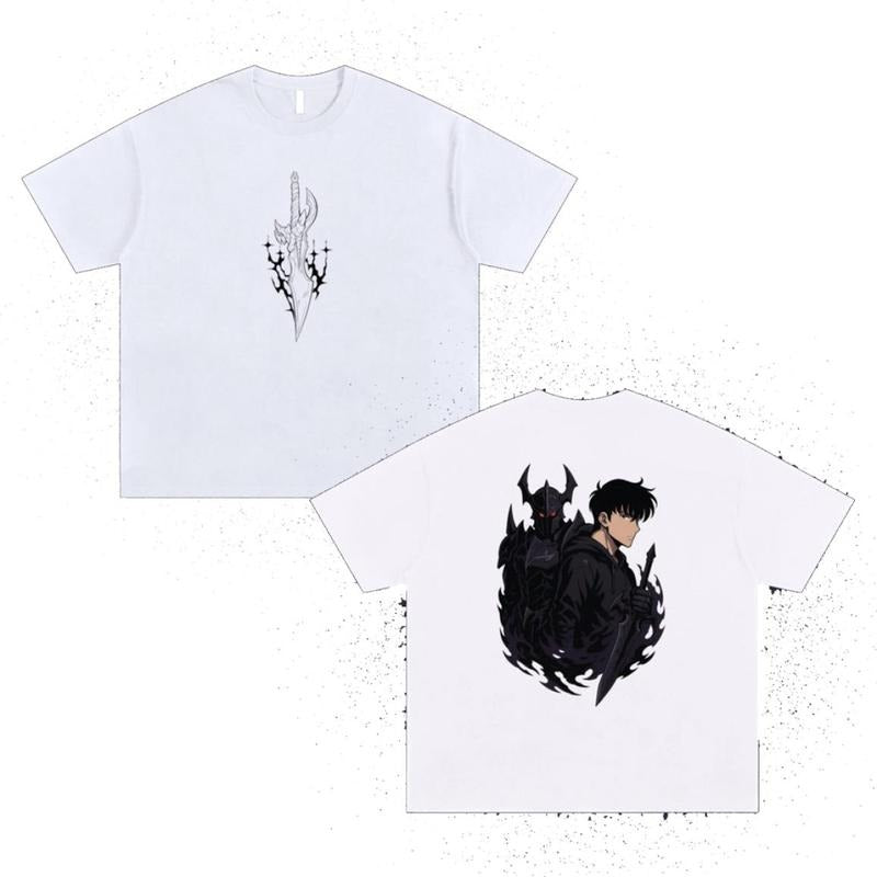 Solo Leveling Shirt, Sung Jinwoo Anime Shirt, Shadow Monarch Tee, Igris Graphic, Korean Webtoon Streetwear, Clean Look, Goes with