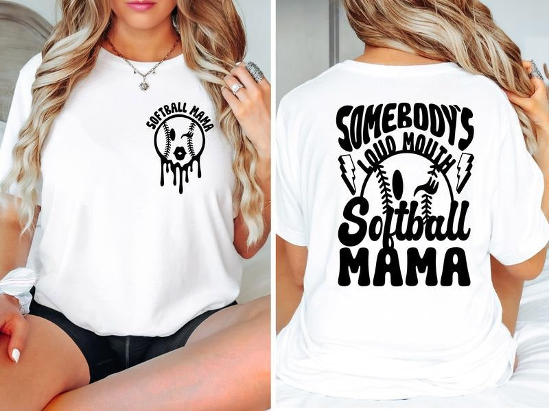 Somebody's Loud Mouth Softball Mama Shirt, Softball Mama Shirt, Softball Mom Sweatshirt, Softball Sweatshirt, Loud Mouth T-shirt, sweater and Hoodie