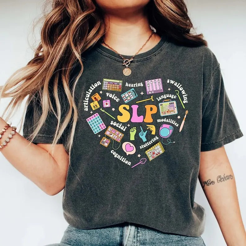 Speech Language Pathologist Heart Shirt, Your Words Matter Shirt, AAC SPED Teacher Inclusion Shirt, Neurodiversity Bcba Slp OT Teachers Gift