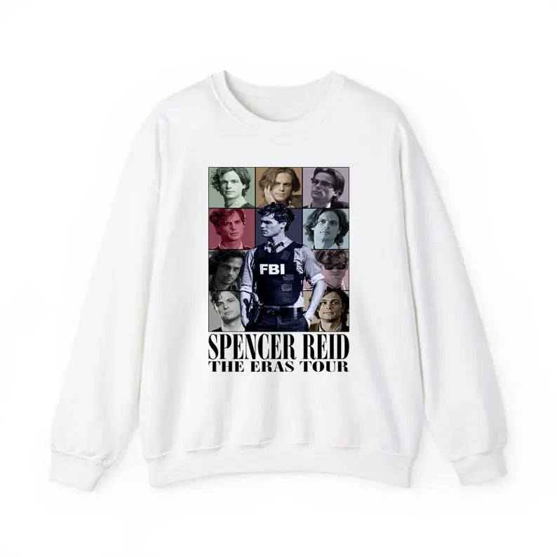 Spencer Reid Character Inspired Sweatshirt Crime Show Fan Gift Unisex Graphic Tee Quote Top