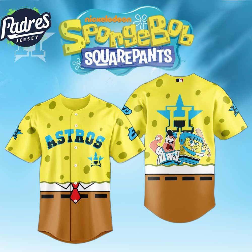 Spongebob X Houston Astros Baseball Jersey 2025 - Padres Jersey Oasis: Elevate Your Baseball Style Game