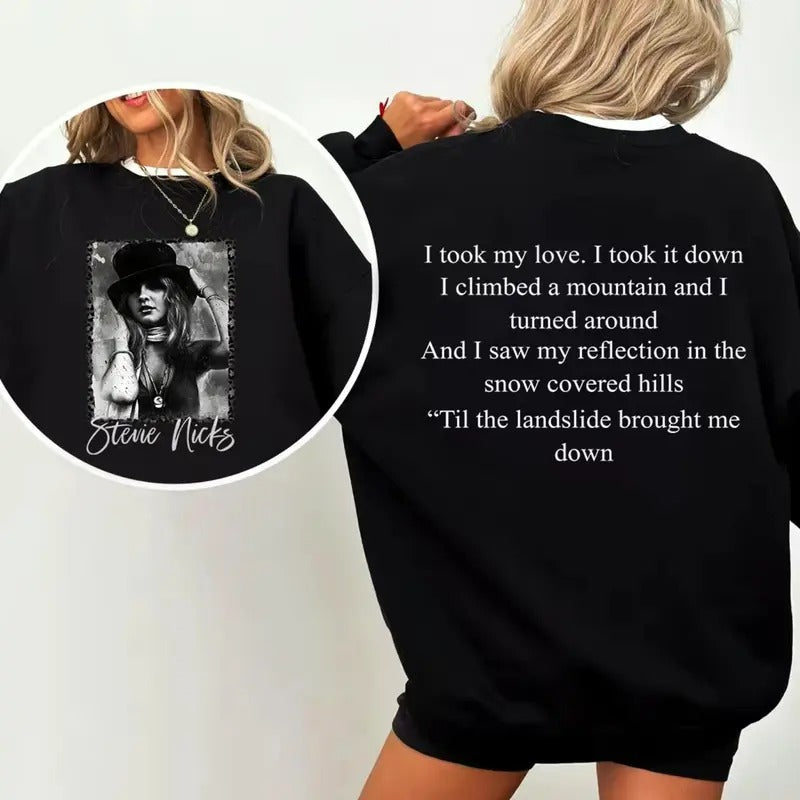 Stevie Nicks - I Took My Love" T-Shirt, Sweatshirt & Hoodie - Classic Rock Fan Apparel, Perfect Gift for Music Lovers and Boho Style Fans