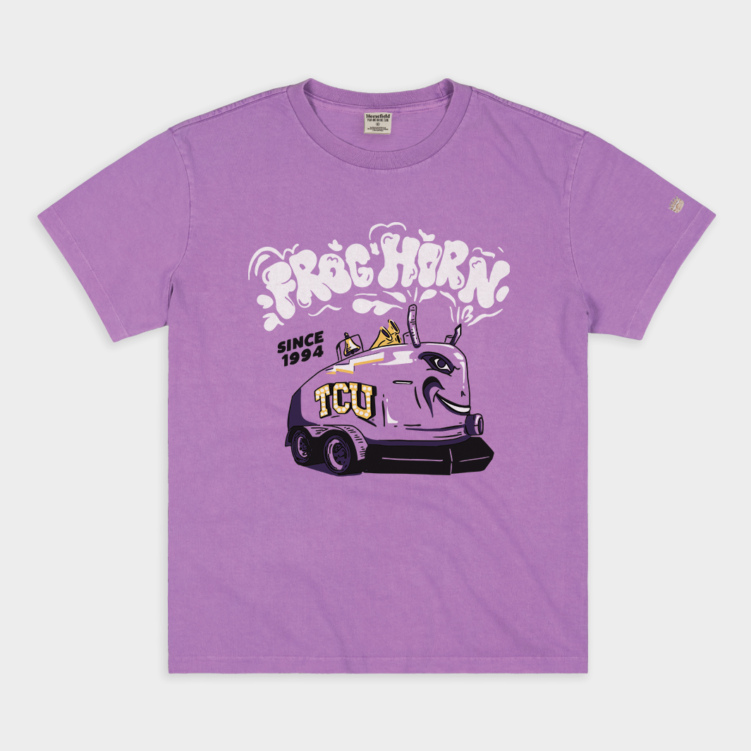 TCU Frog Horn Vintage Heavyweight Tee Style001