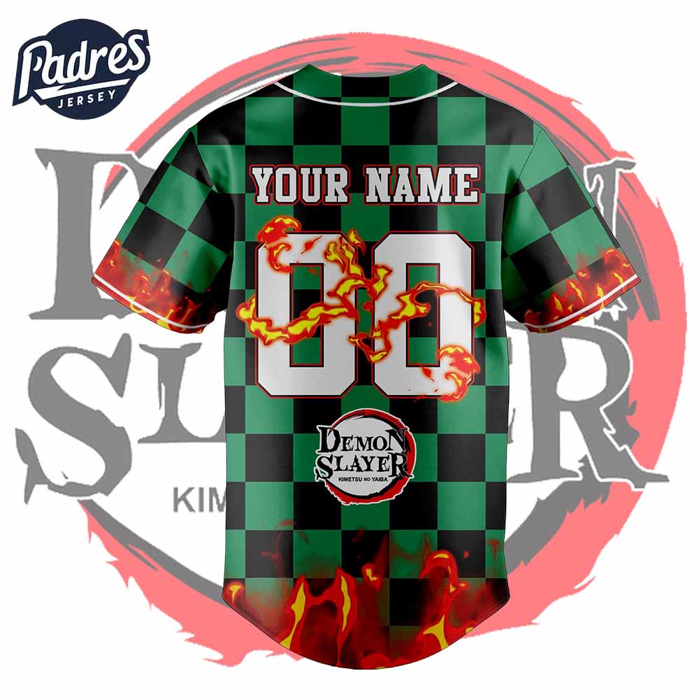 Tanjiro Demon Slayer x MLB Personalized Baseball Jersey 2025 - Padres Jersey Oasis: Elevate Your Baseball Style Game