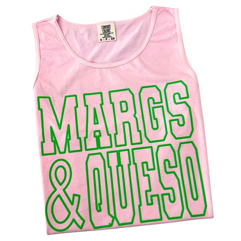Tank Top - Green Margs & Queso PUFF Comfort Colors Tank Top