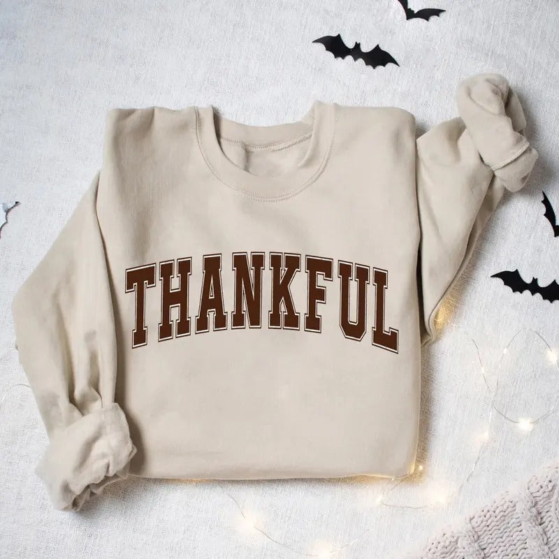 Thankful Sweatshirt, Thankful Fall Thanksgiving Shirt, Womens Thanksgiving Sweatshirt, Cute Thanksgiving Shirt, Fall Graphic Shirt, Autumn Fall Halloween Thankful Gift Shirt