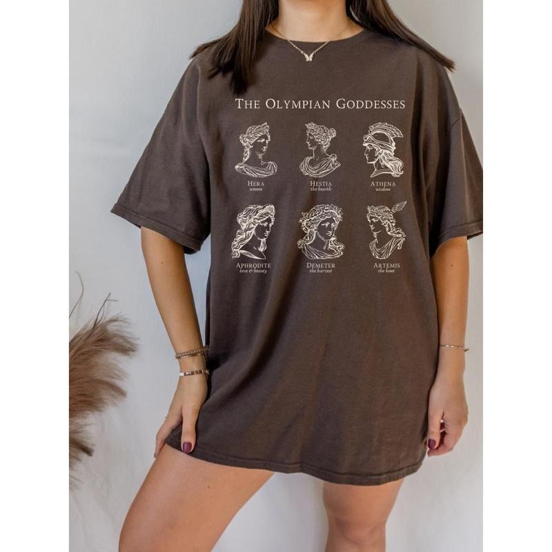 The Goddesses Greek mythology Classic Literature tshirt * athena aphrodite demeter artemis * homer Illiad muses fates * dark