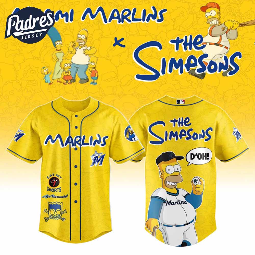 The Simpsons x Miami Marlins Baseball Jersey 2025 - Padres Jersey Oasis: Elevate Your Baseball Style Game