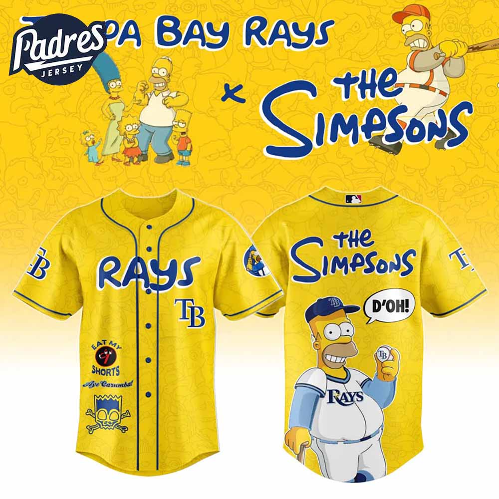 The Simpsons x Tampa Bay Rays Baseball Jersey 2025 - Padres Jersey Oasis: Elevate Your Baseball Style Game