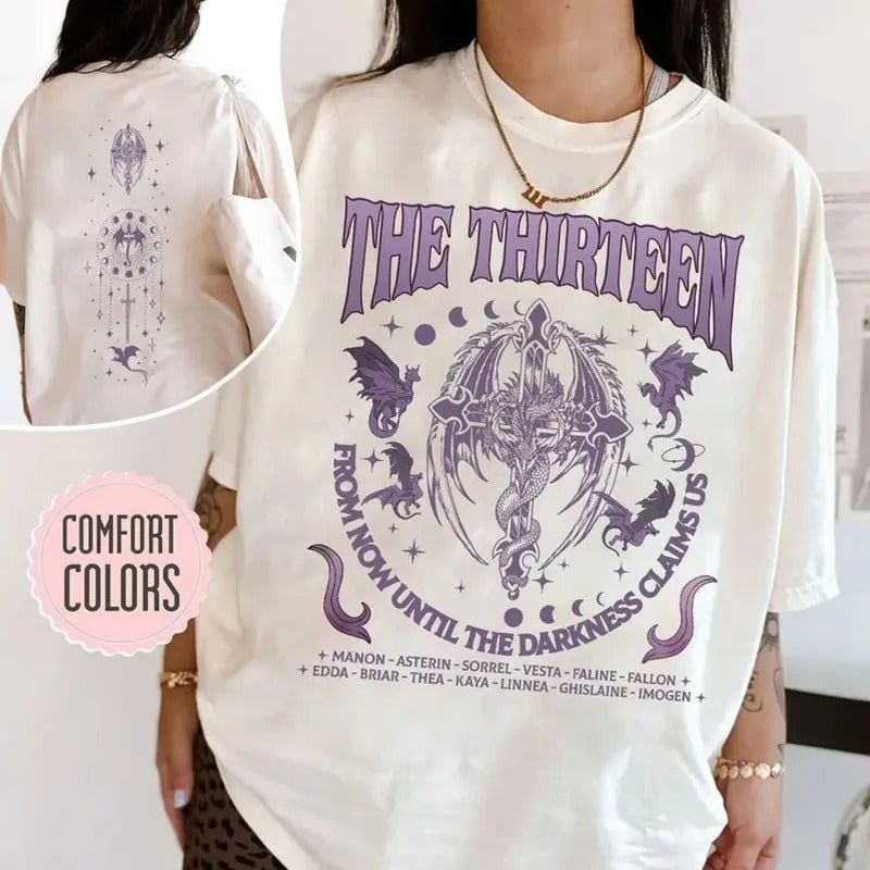 The Thirteen Throne Of Glass Shirt,From Now Until The Darkness Claims Us Womenswear Tee, SJM Merch, We Are The Thirteen Comfort Colors Apparel