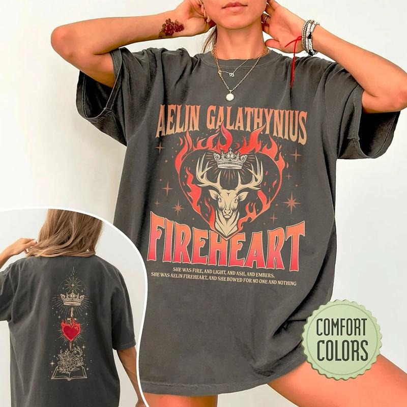 Throne Of Glass Fan Shirt, Aelin Galathynius Sweatshirt, Fireheart Aelin T-Shirt, Kingsflame The Thirteen Sweater, Gift For Book Lover, Booktok Shirt