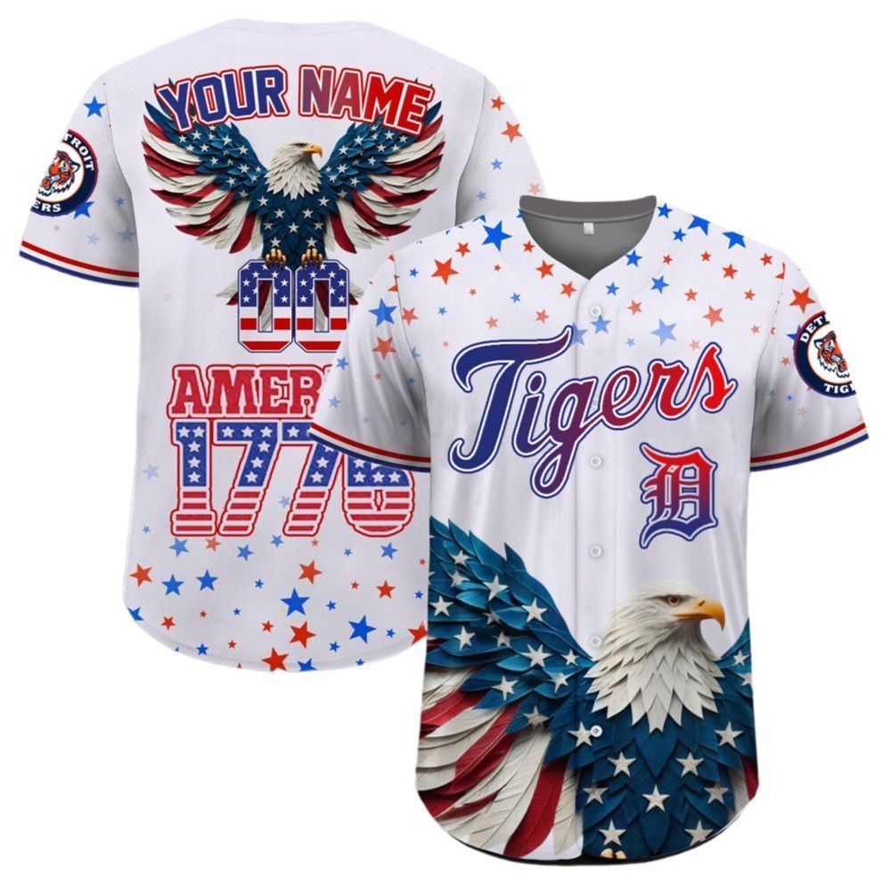Tigers Independence Day Baseball Jersey 2025 - Grishko.com