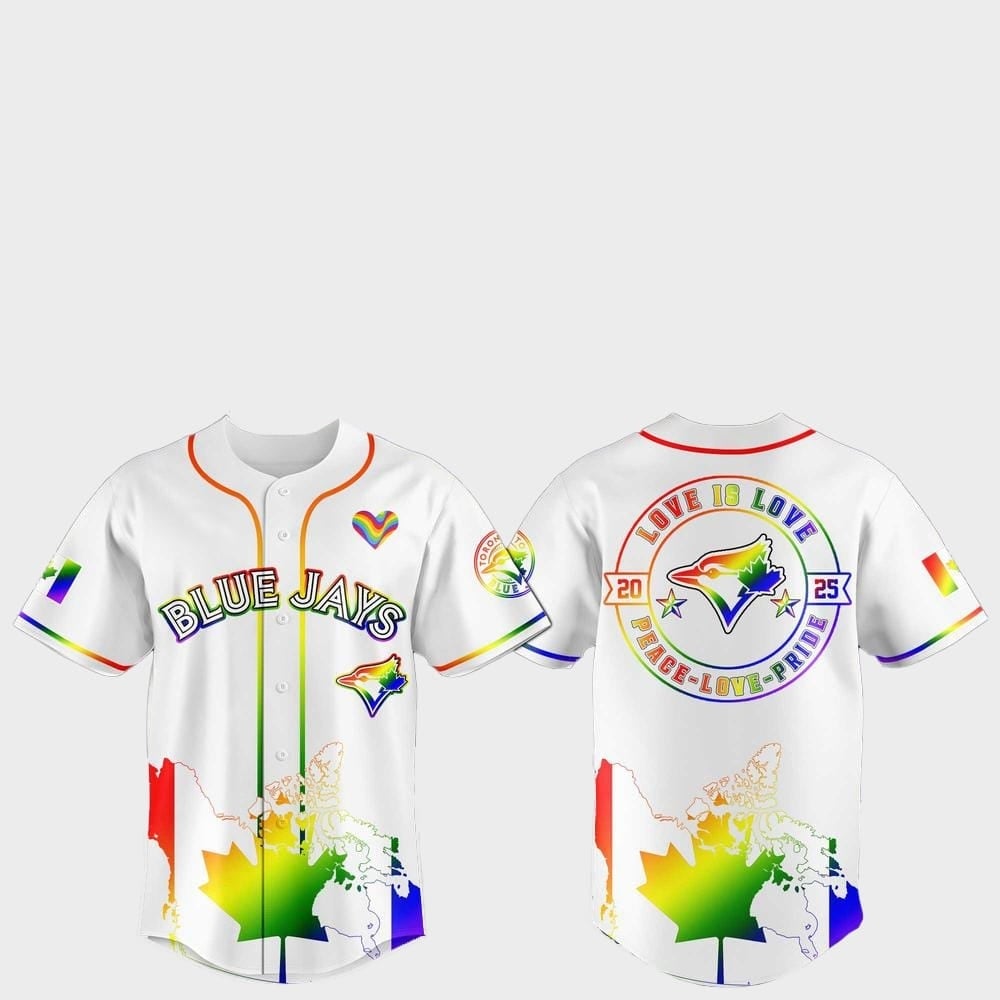 Toronto Blue Jays Pride Month Love Is Love 2025 Jersey - Grishko.com