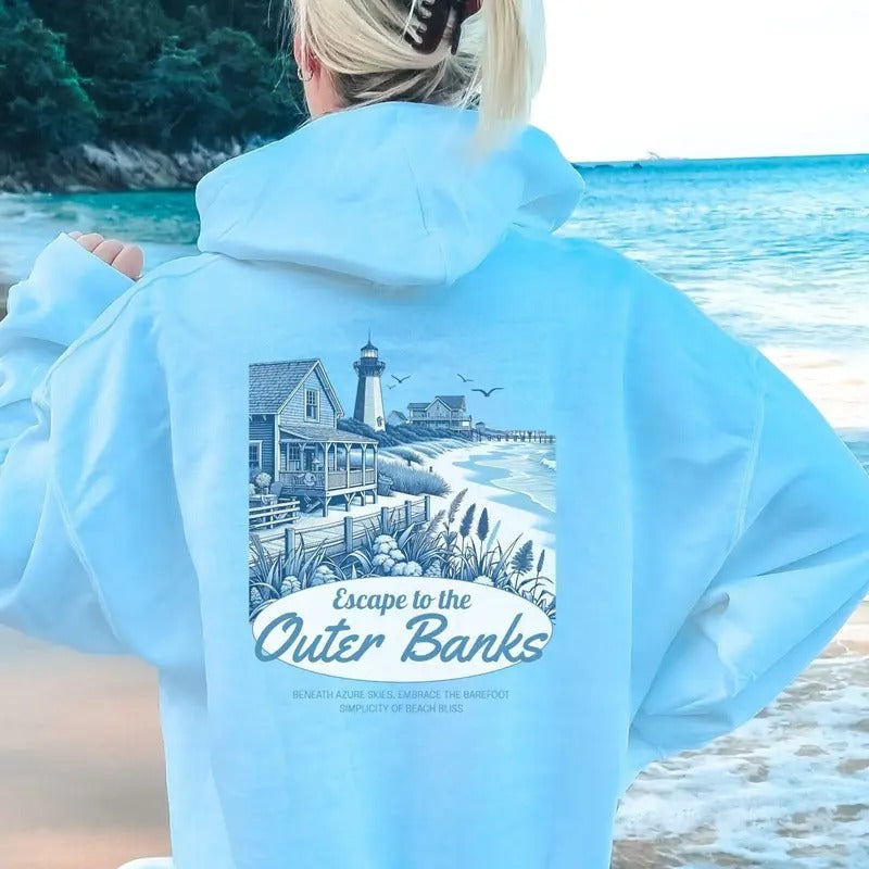 Trendy Hoodie Beach Sweatshirt, Beach Hoodies, Outerbanks, Outer Banks Life, Sunset Hoodie, Outer Bank Hoodie, Beach Lover Giftful
