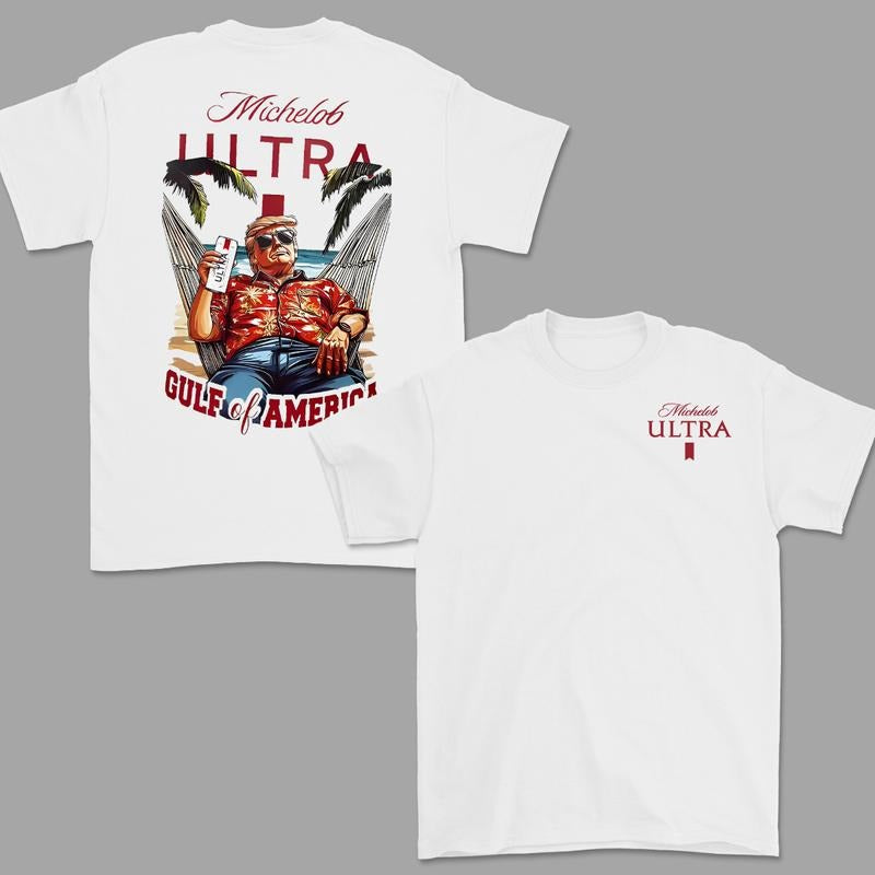 Trump Gulf Of America Michelob Ultra T-shirt, Trump Gulf Of Us America Est 2025 T-Shirt, Unisex Trendy Shirt