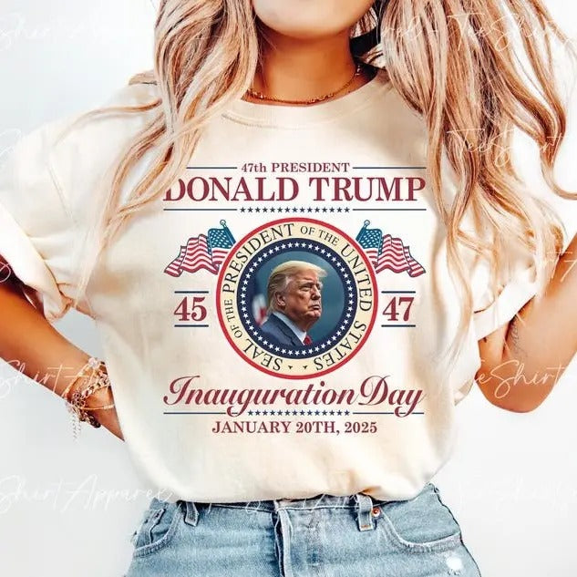 Trump Inauguration Day T-Shirt, Trump 47 Crewneck T-Shirt, Inauguration Day 2025 Sweater, 47 President T-Shirt, Donald Trump Shirt