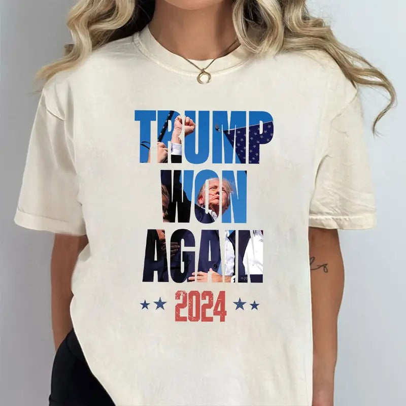 Trumpp Won Shirt, Trumpp Shirt, I'll Be Home For Christmas Shirt Tops Womenswear