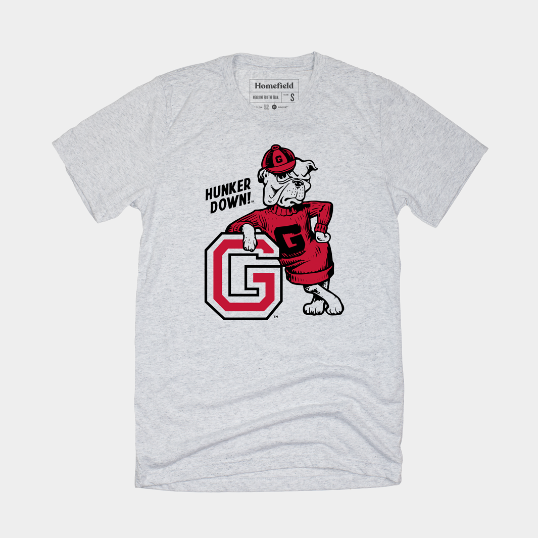 Vintage Georgia Bulldogs Hunker Down Tee Style001