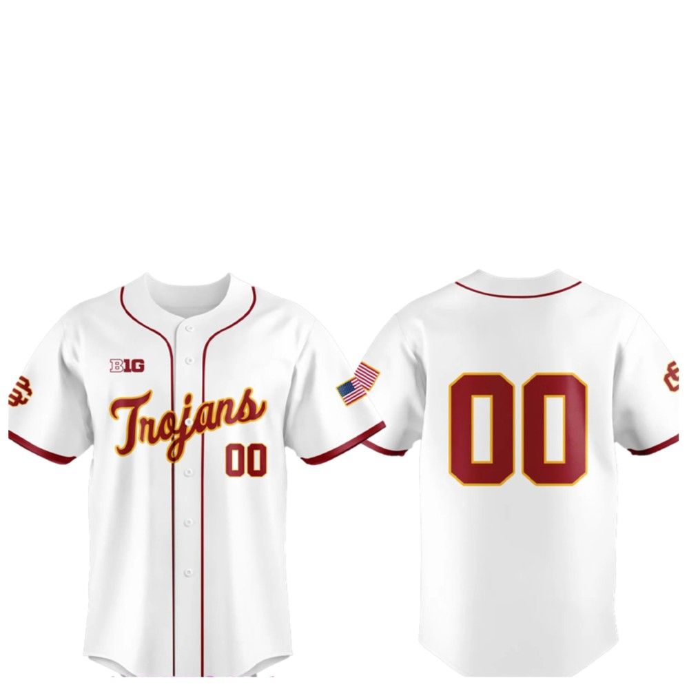 USC Trojans Baseball Classic Script Special Baseball Jersey - Grishko.com