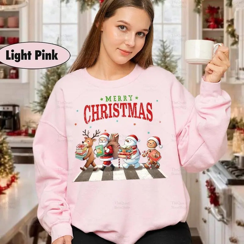 Unisex Christmas Shirt for Book Lovers, Librarian and Bookworms - Medium-Heavy Fabric - Pullover - Womenswear, Man