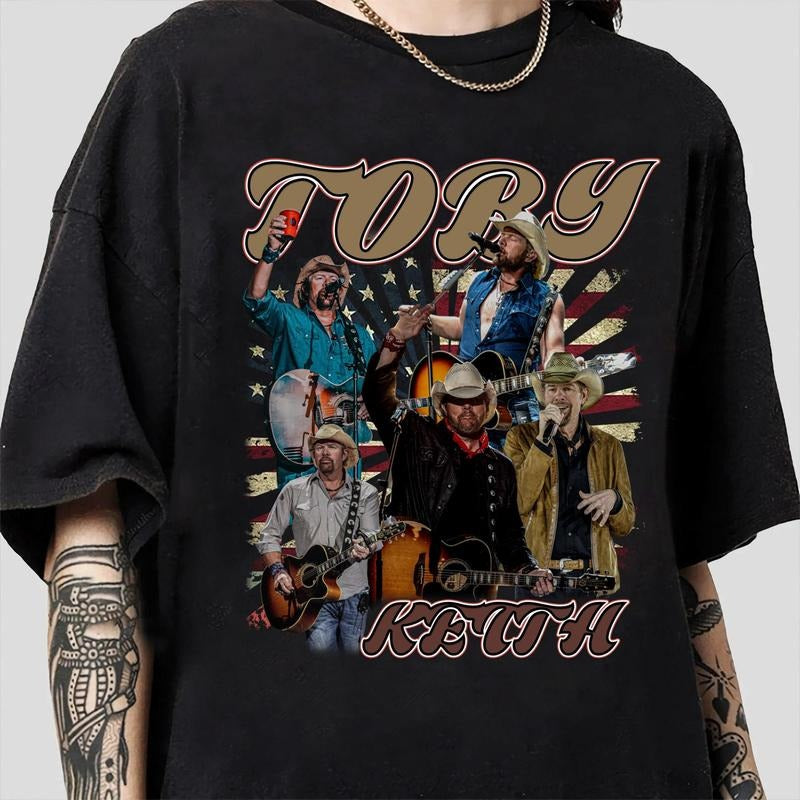Vintage Toby Keith T-Shirt, Toby Keith 90s Country Music Tee, Memorial Toby Retro For Western Nashville T-Shirt