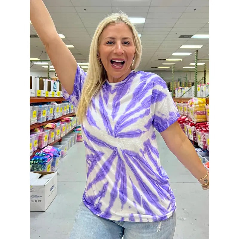Violet Twist Tie-Dye Tee - Blank