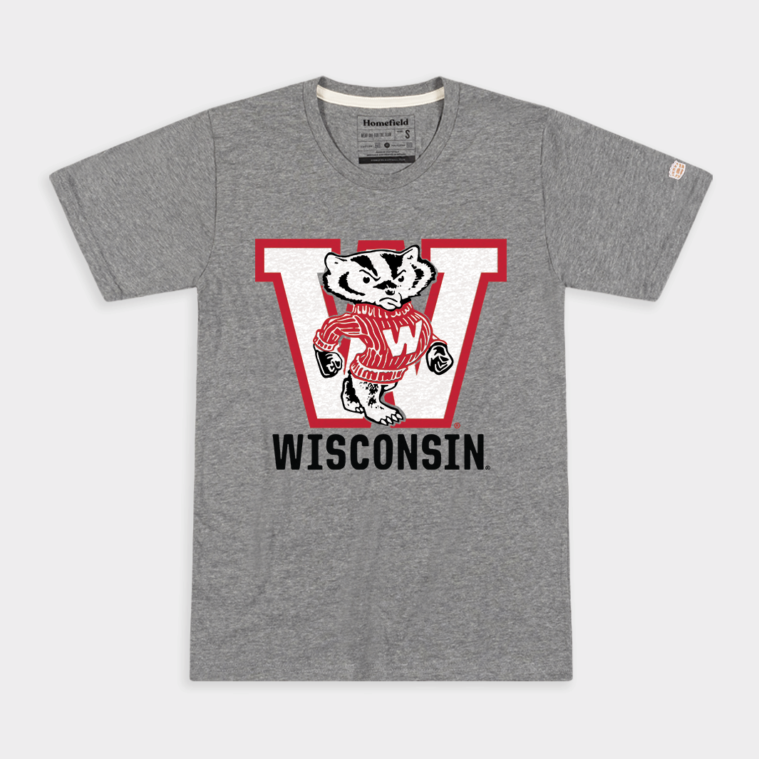 Vintage Bucky Badger Wisconsin Tee Style001