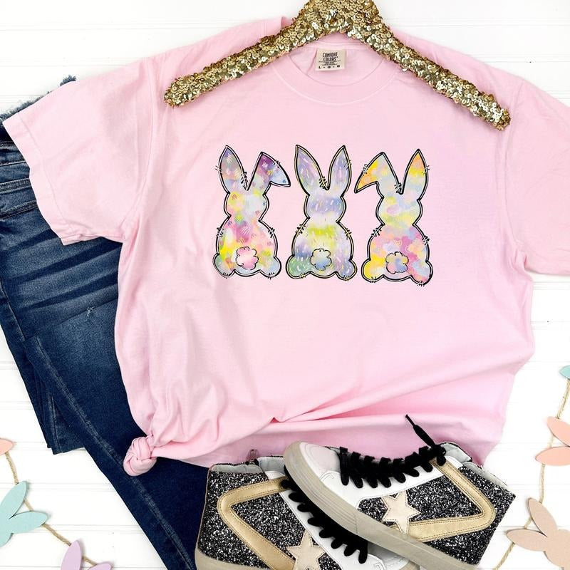 Watercolor Bunnies Comfort Colors T-Shirt