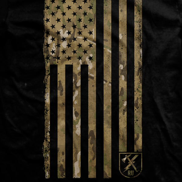 OCP Camo Flag T-Shirt Style001