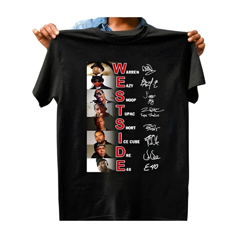 West Side Warren Eazy Snoop Tupac Short Ice Cube Dre E40 Shirt