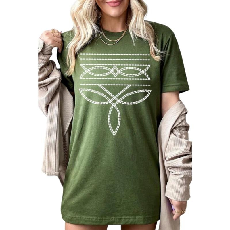 Western Boot Stitch Graphic T-Shirt, Sweatshirt, western crewneck sweatshirt clothing, western outfits for women, western hoodies tops, country westernn girl clothes, westernfashion