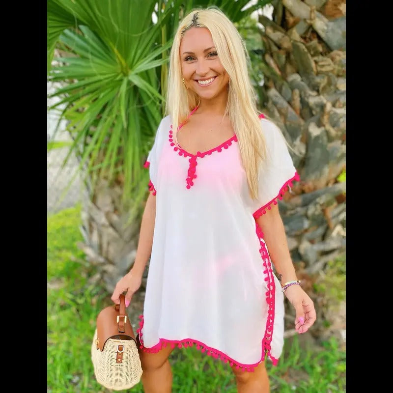 White & Fuchsia Cover-Up