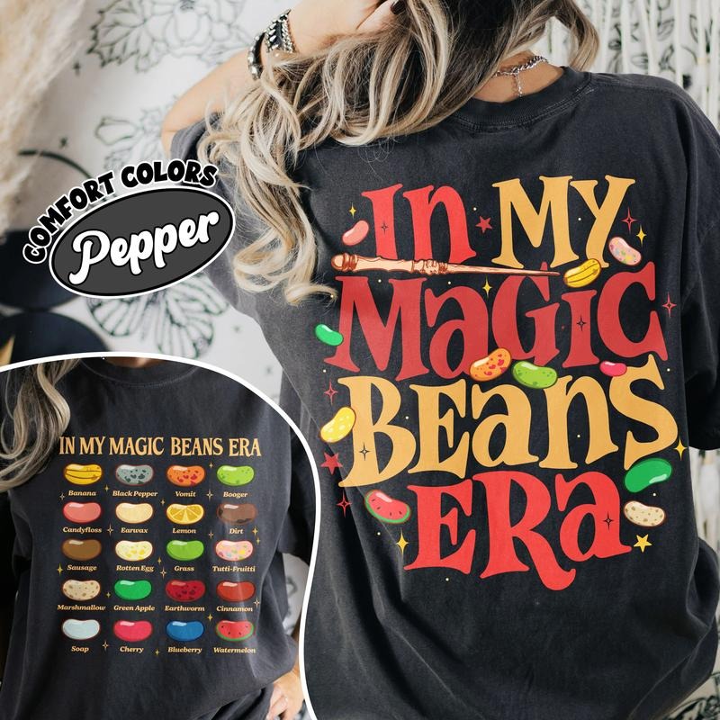 Wizard Candy Two Sided Comfort Colors Shirt, In My Magic Beans Era T Shirt, Bookish Shirt, Gift For Friends