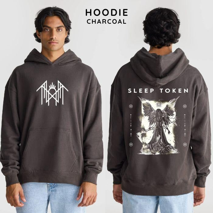 Sleep Token Fallen Angel 2 Sides Hoodie/Sweatshirt/T-Shirt, For Men/Women - Unisex Style, 100% Cotton, Pullover unisex hoodie