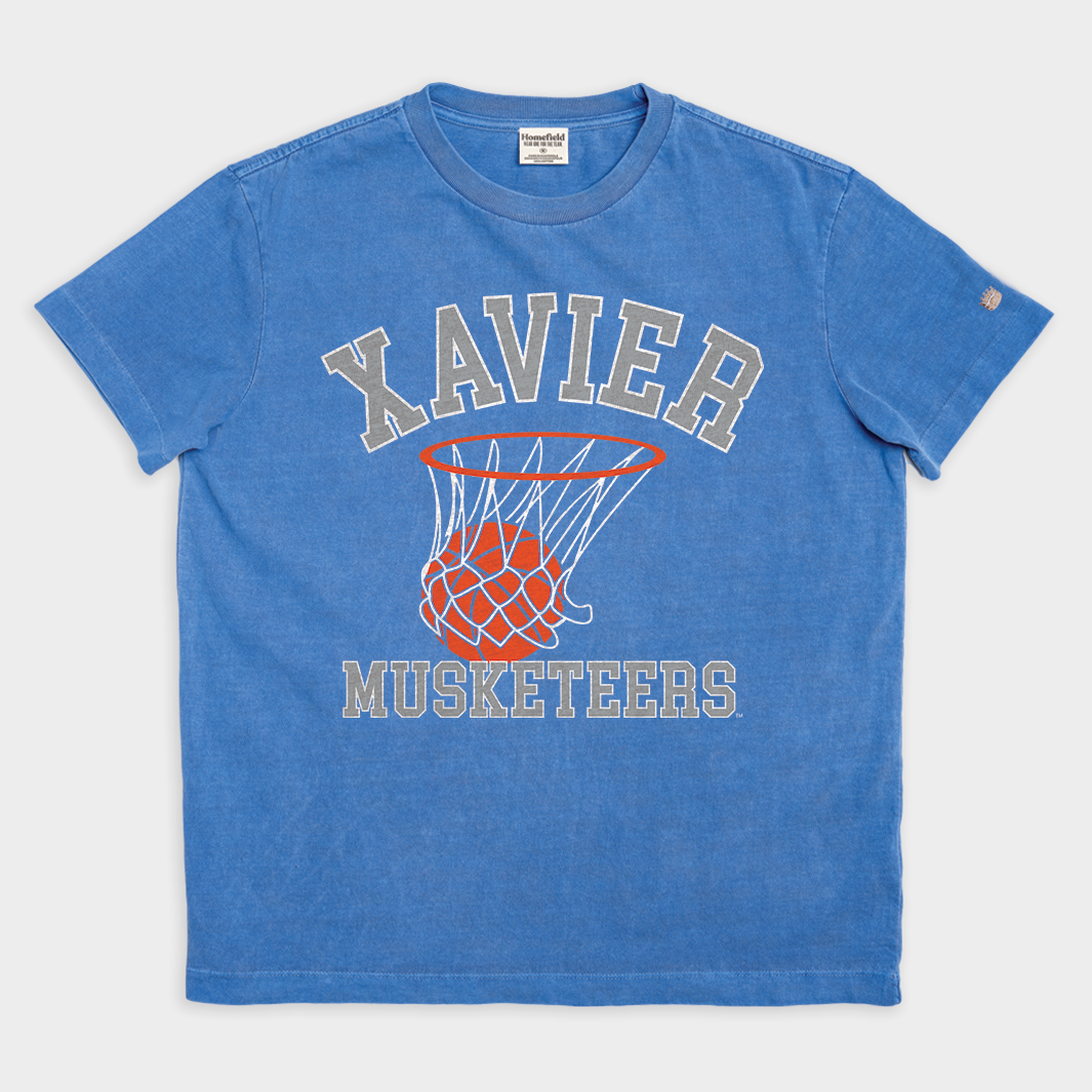 Xavier Musketeers Basketball Vintage Heavyweight Tee Style001