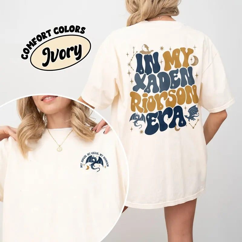 Xaden Riorson Fan Comfort Colors Shirt, In My Xaden Riorson Era, Fourth Wing Inspired, Basgiath War College TShirt Womenswear