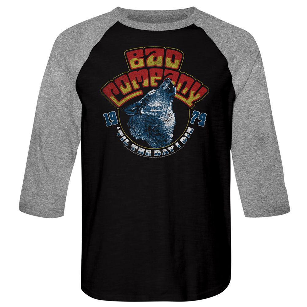 Bad Company - Wolf Head 74 Baseball Shirt