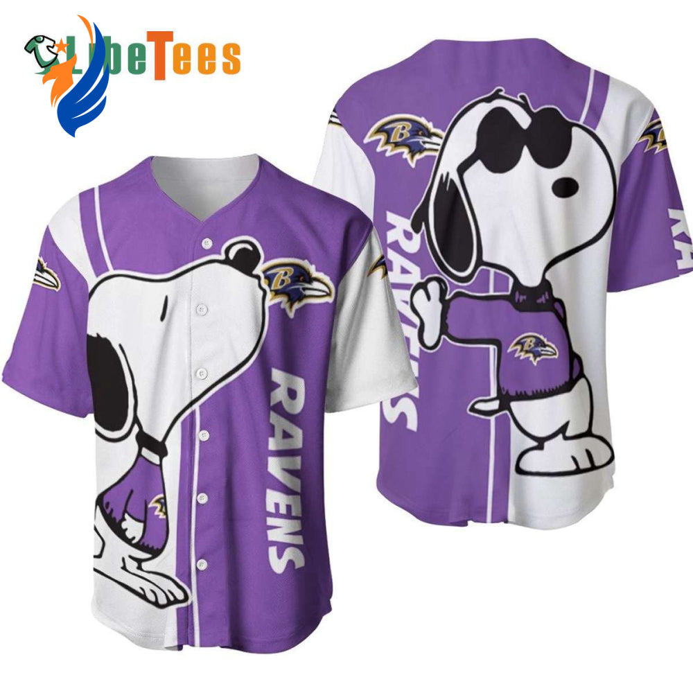 Baltimore Ravens Baseball Jersey, Snoopy Graphic - Perfect Gifts For Your Loved Ones Jersey Shirt - Gift for Women Men - Bafud