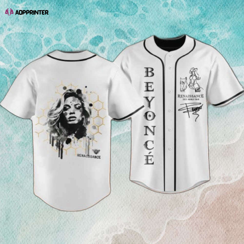 Beyonce Bee Renaissance Tour 2023 Baseball Jersey: Trendy Renaissance Shirt - Aopprinter