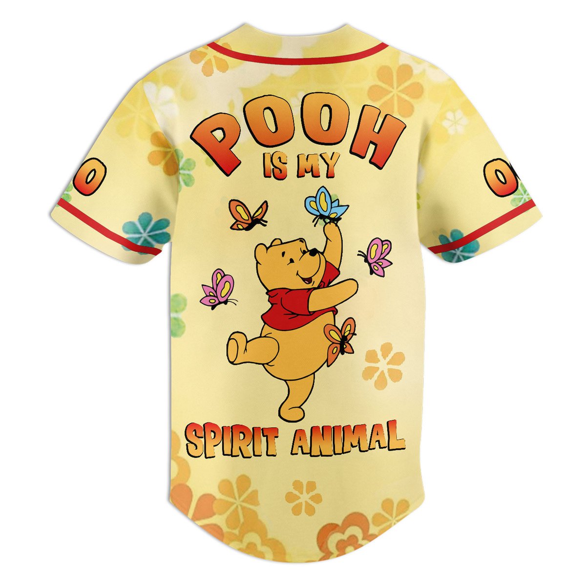 Custom Name & Number Baseball Jersey Pooh Is My Spirit Animal